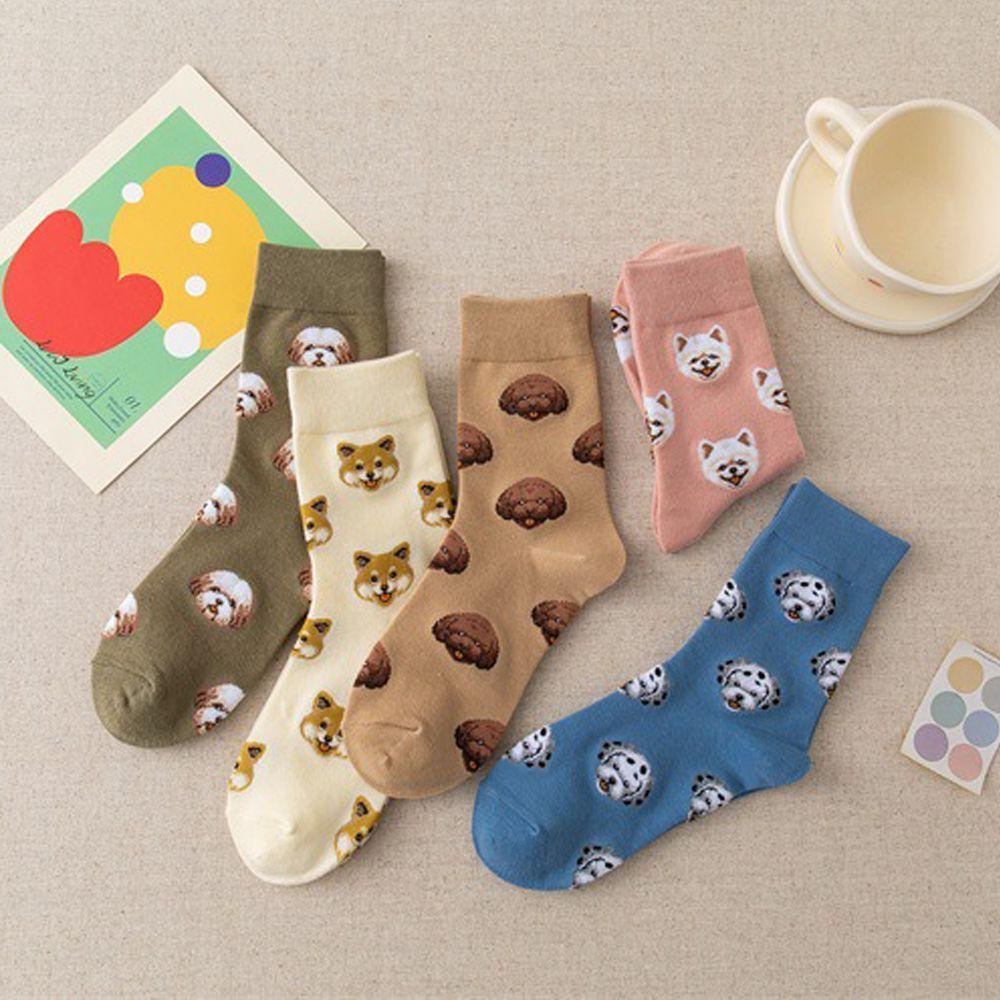 Tất Cổ Trung Họa Tiết Hoạt Hình Xinh Xắn Theo Phong Cách Nhật Bản