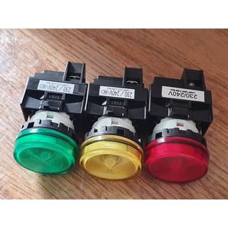 Đèn báo pha mặt phẳng IDEC YW1P-1EQM3 phi 22- CHÍNH HÃNG