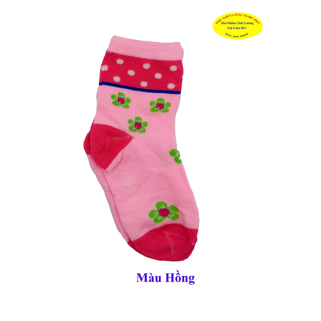 Tất vớ cho trẻ từ 8 tuổi đến 12 tuổi In hình hoa mai nhụy đỏ Chất liệu thun cotton co giãn, dày êm, Bảo vệ đôi chân