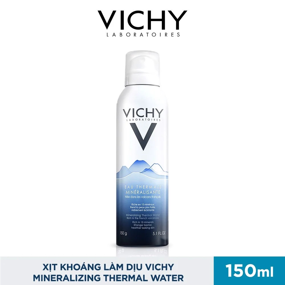 Xịt khoáng Vichy Mineralizing Thermal Water 300ml cấp ẩm, dưỡng da, chống lão hóa