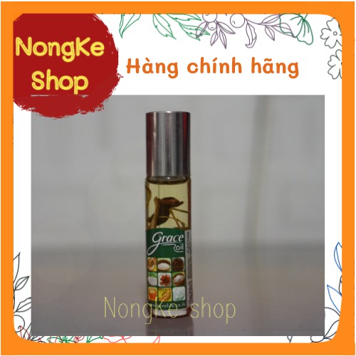 [100% Thái N.D] Dầu lăn nhân sâm grace oil 8ml nắp trắng