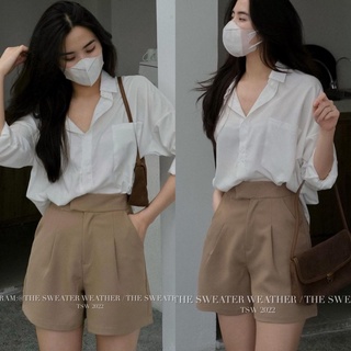 [Ảnh thật/Video] Áo Sơ Mi Trắng Lụa Hàn Tay Phồng Chất Đẹp