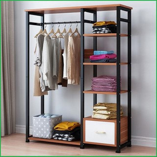 Tủ quần áo khung thép mặt gỗ ngang 90cm - Tủ treo quần áo cao cấp