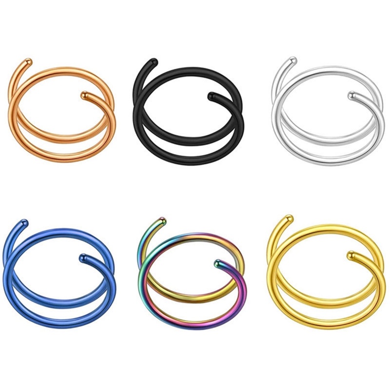 Khuyên Tai Dạng Vòng Xoắn Bằng Thép Phẫu Thuật