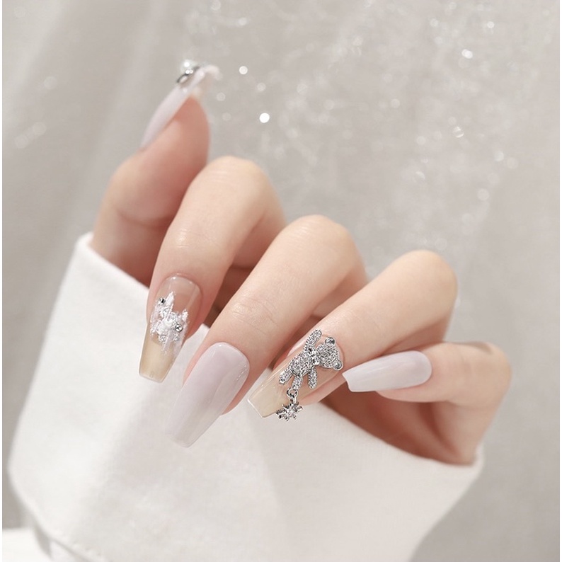 Charm gấu ,thỏ ,mèo đá cao cấp siêu xinh siêu sáng new ,trang trí nail / móng tay