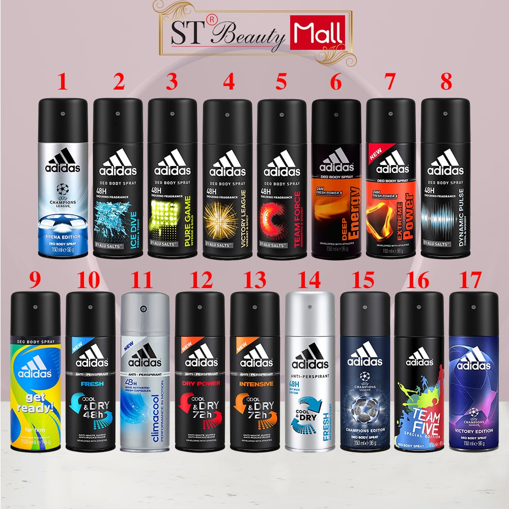 XỊT KHỬ MÙI TOÀN THÂN NAM ADIDAS DEO BODY SPRAY 24H 150ML FRANCE PHÁP