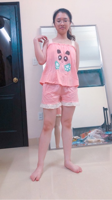 Bộ ngủ 2 dây cotton mềm mại chất siêu đẹp | BigBuy360 - bigbuy360.vn