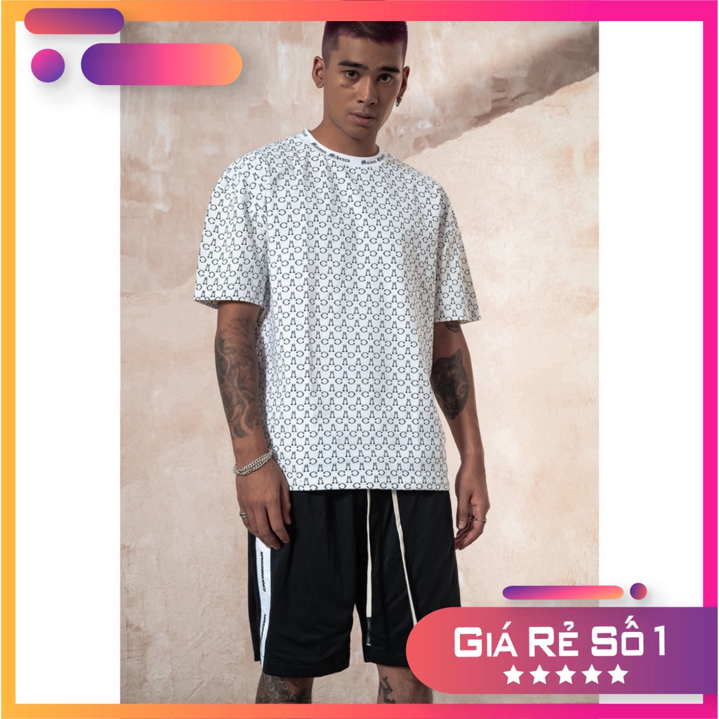 Áo phông nam MIKENCO Monogram tshirt Rẻ Nhất Shopeee