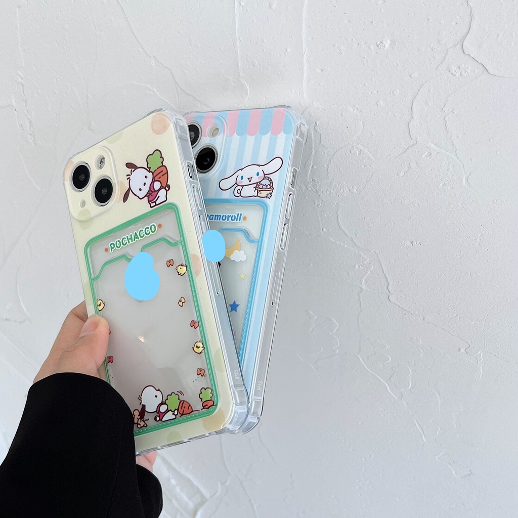 Hoạt Hình Ốp Điện Thoại Chống Sốc Có Ngăn Đựng Thẻ Cho iphone 15 / 14 / 13 / 12 / 11 / xs / 8p / 7p