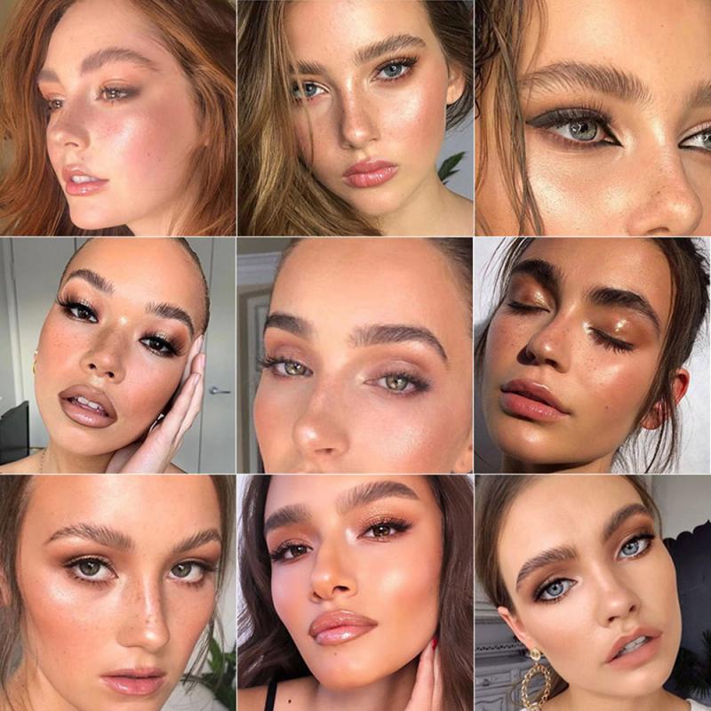 Sáp Gel Trang Điểm Lông Mày 3d Trong Suốt Chống Nước Lâu Trôi Kèm Cọ