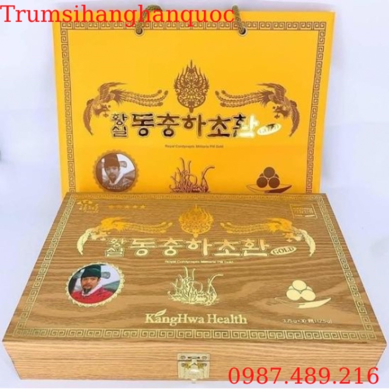 [ HÀNG MỚI VỀ ] Đông Trùng Hạ Thảo 30 Viên Hộp Gỗ Vàng Hàn Quốc