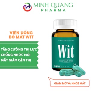 Viên uống bổ mắt WIT tăng cường thị lực, chống lão hóa mắt hộp 30 viên