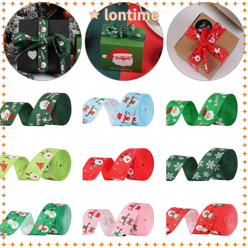 Cuộn dây ruy băng trang trí giáng sinh 5 yards 9 màu lựa chọn