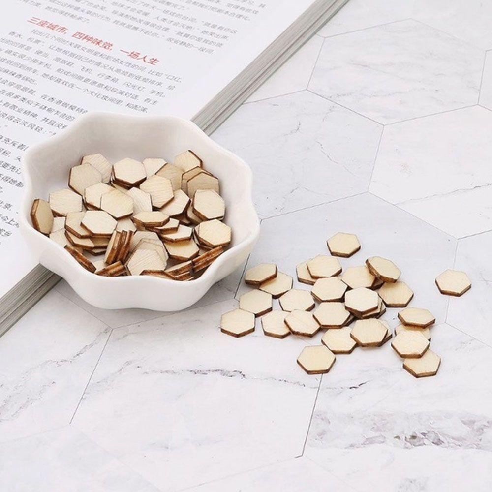 YIYU Phụ Kiện Trang Trí Bằng Gỗ Hình Lục Giác Thời Trang