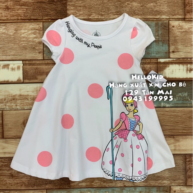 Váy cotton chấm bi công chúa