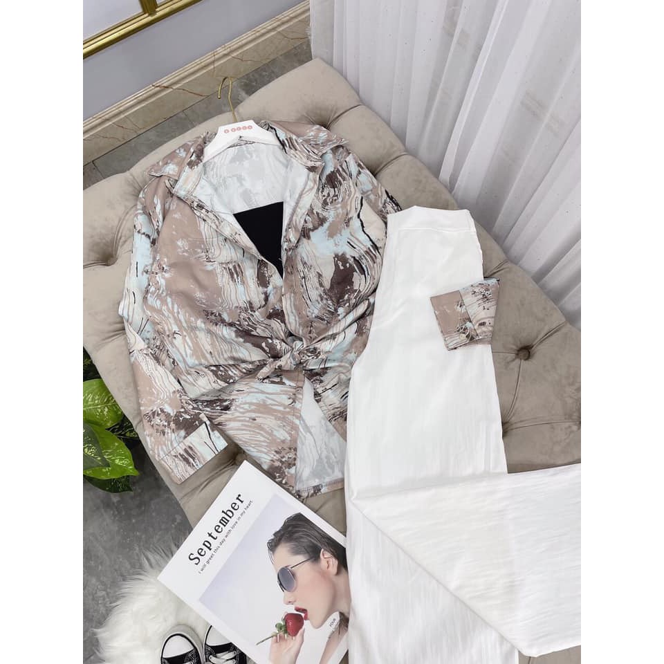 COMBO 3IN1 Sản Phẩm Áo Sơ Mi Loang, Áo Quây, Quần Đũi Xước. Vải Bao Xịn Đẹp. | BigBuy360 - bigbuy360.vn