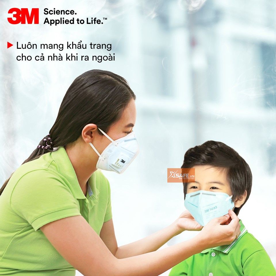 Khẩu trang 3M 9001V Van lạnh 1 chiều, Khẩu trang y tế 3D kháng khuẩn, chống bụi mịn, phòng dịch - Xsafe | BigBuy360 - bigbuy360.vn