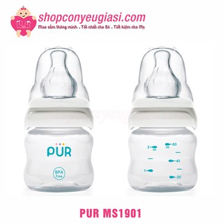 Bình sữa pur cổ thường comfort feeder 60ml ms1601