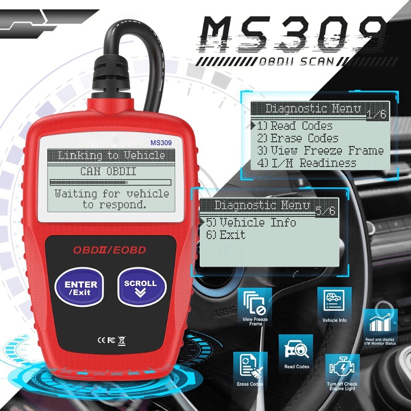 Thiết Bị Chẩn Đoán Lỗi Ô Tô MS309 OBD2