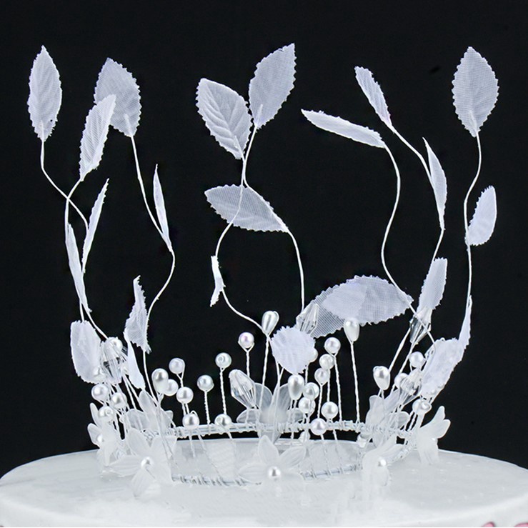 Phụ Kiện Cắm Trang Trí Bánh Kem Hình Vương Miện/ Vương Miện/ Chiếc Lá Độc Đáo Dễ Thương