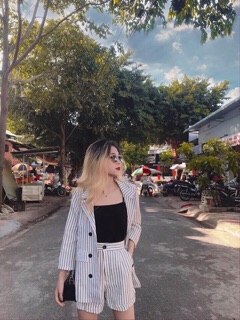 SET VEST CARO QUẦN SHORT - SET CÔNG SỞ