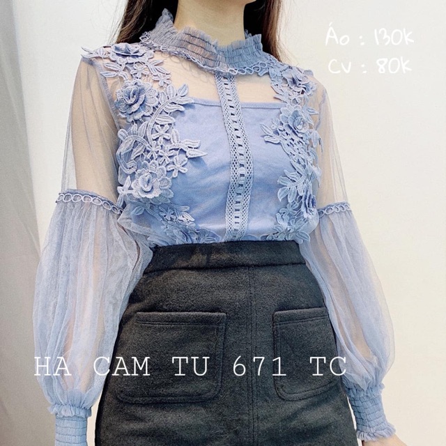 Áo ren kiểu siêu sang đẹp