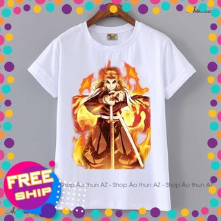 (GIÁ TỐT) Áo thun Anime Rengoku Kyoujurou Viêm đế - Kimetsu no Yaiba đẹp
