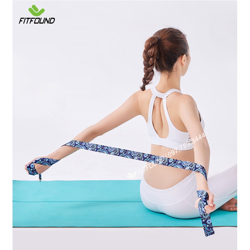 Dây Tập Yoga Cotton Dài 2.5m In Họa Tiết Cao Cấp FITFOUND