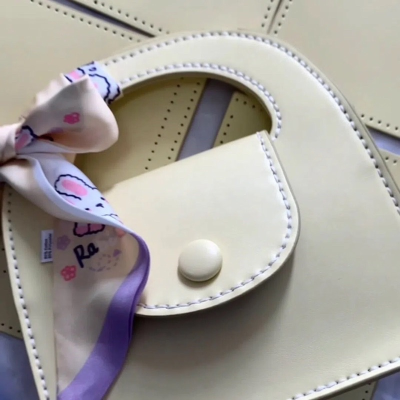 M41_Túi Xách Da PU Vuông DIY Handmade