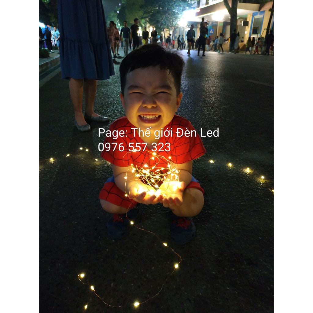 [Hộp pin] 3m/5m/10m đèn LED dây đồng/ Đèn LED Đom Đóm/ Fairy light hộp pin AA Giáng Sinh/ Mery chirsmas/ Tết 2019