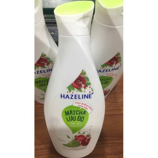 Sữa dưỡng thể trắng da Hazeline Matcha và lựu đỏ chai 230ml