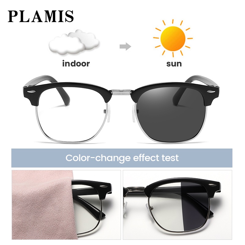 Mắt kính nam nữ PLAMIS bằng kim loại chống bức xạ và ánh sáng xanh