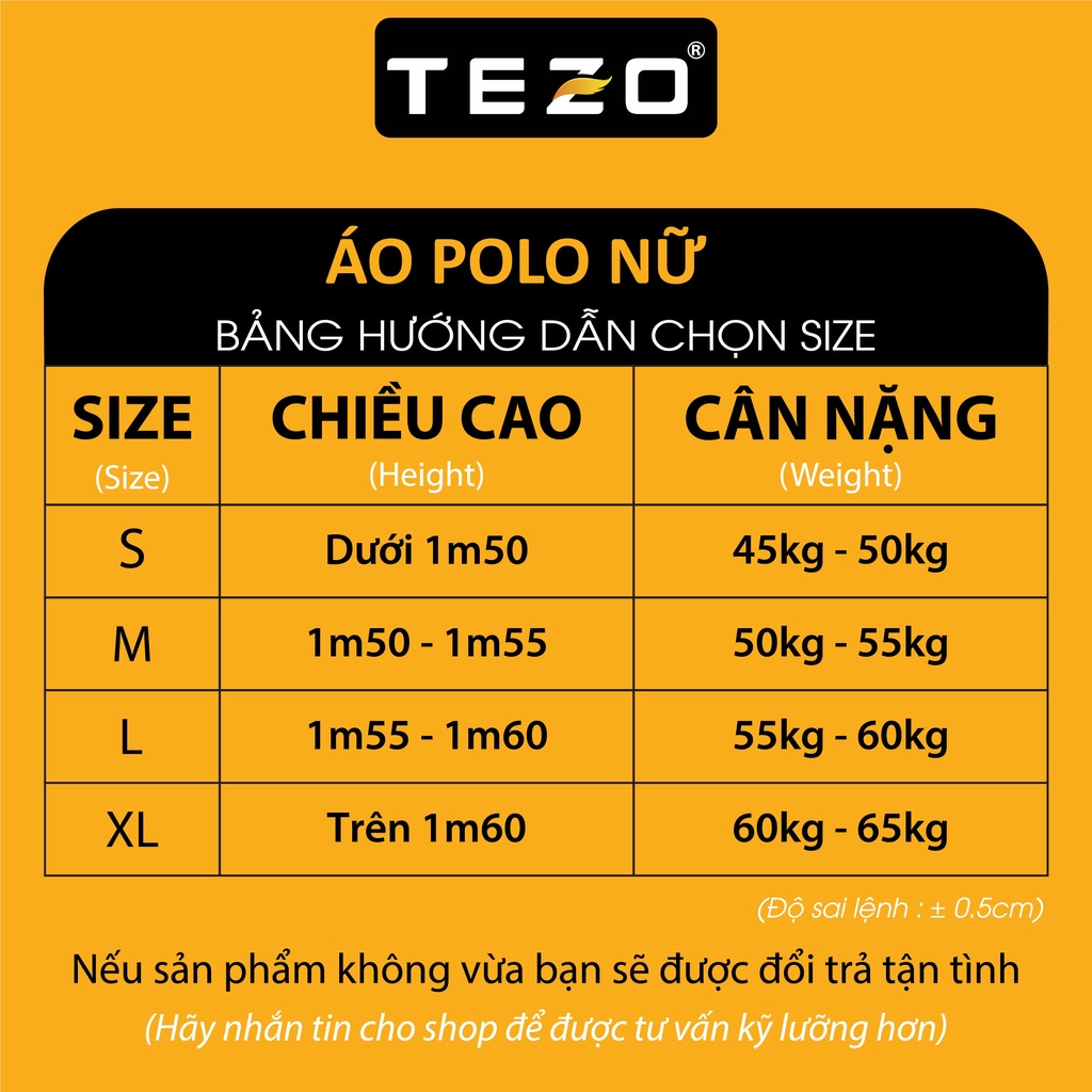 Áo polo nữ thiết kế bo màu be Tezo năng động trẻ trung 2205APCB05