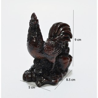 Tượng 12 con giáp gà nhỏ màu gỗ