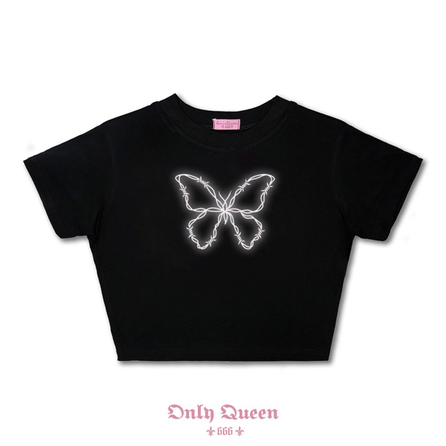 Croptop Bướm kẽm gai Phản quang