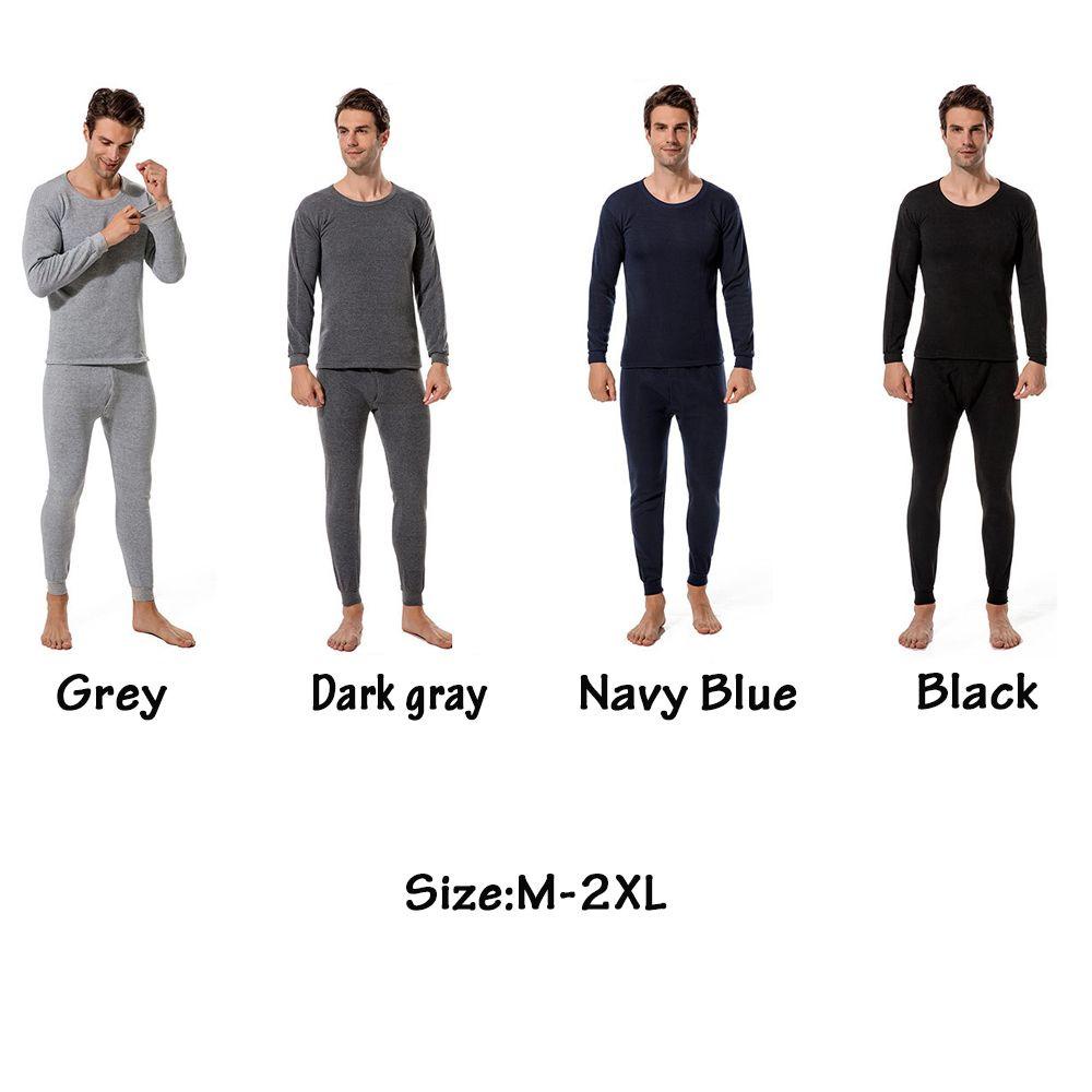 Set 2 Món Đồ Lót Vải Lông Cừu Co Giãn Cổ Tròn Cho Nam