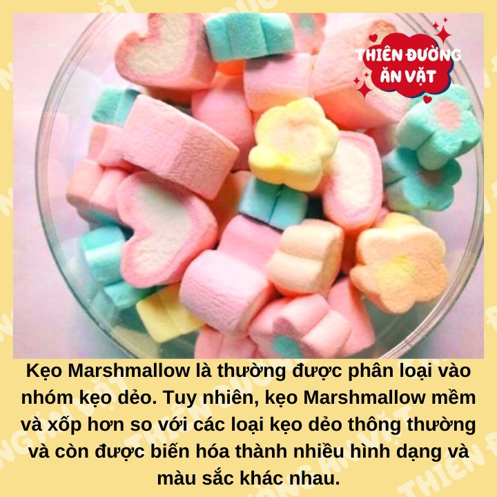 Kẹo bông gòn Marshmallow 250g THIÊN ĐƯỜNG ĂN VẶT kẹo bông sữa hũ đồ ăn vặt trẻ em