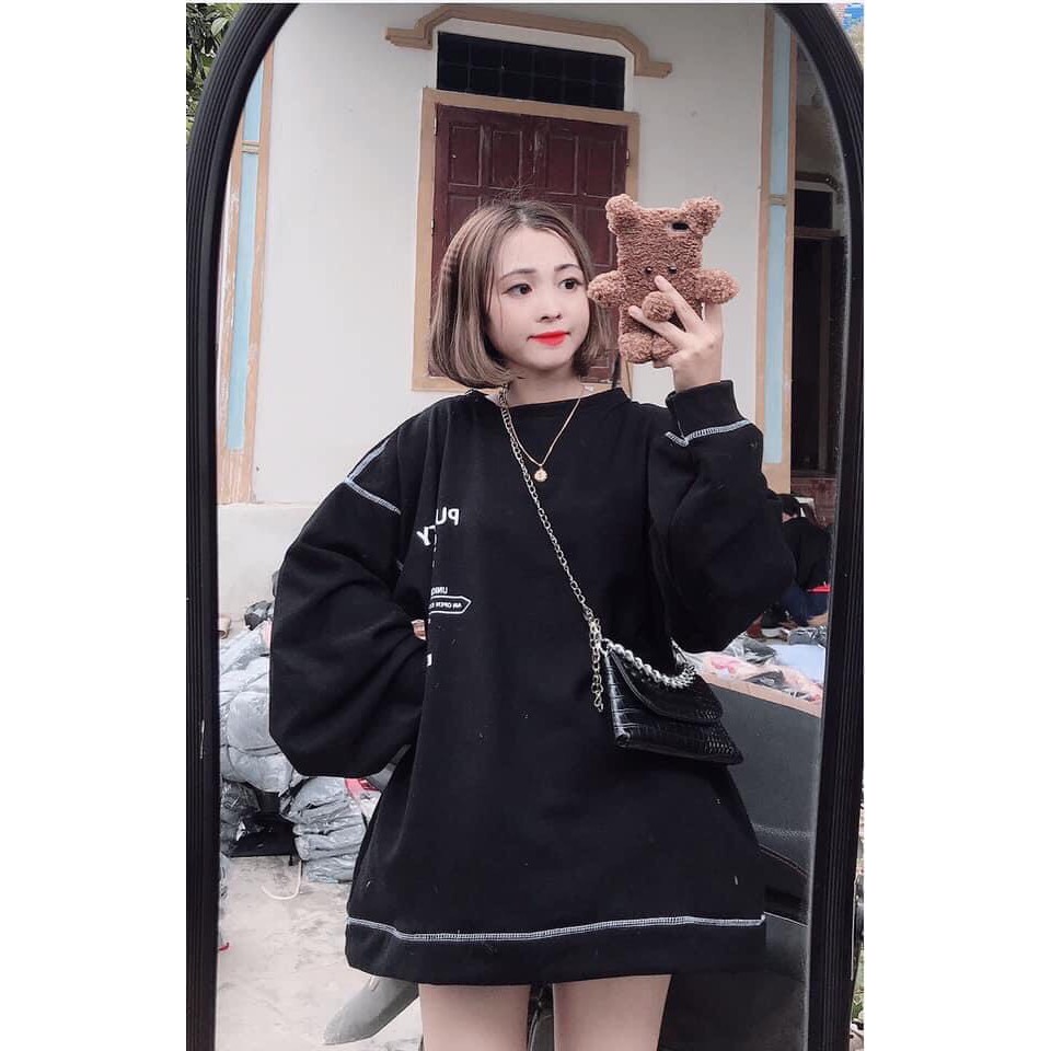 Áo Sweater Nỉ Form Rộng Dài Tay Unisex Ullzzang | BigBuy360 - bigbuy360.vn
