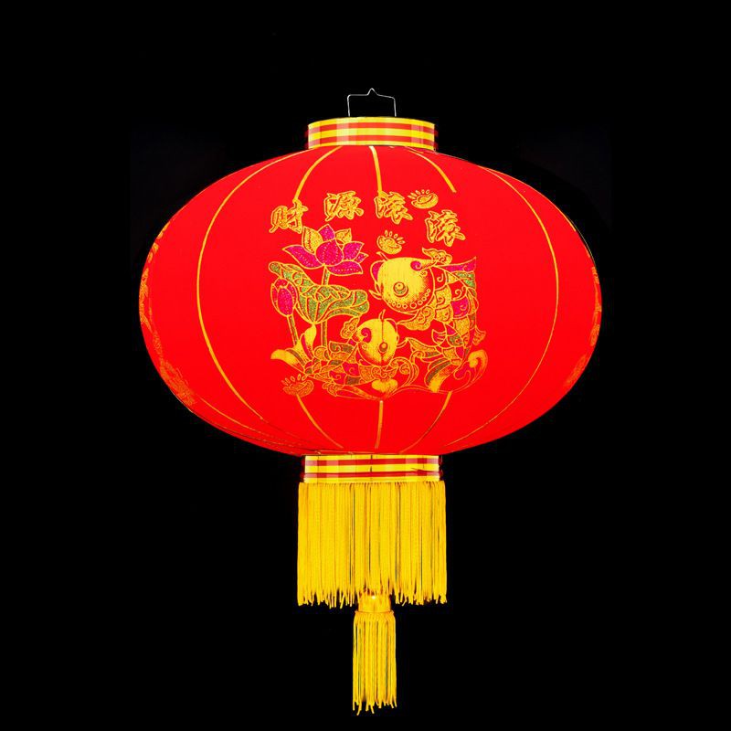 Lồng đèn trang trí tết bằng vải nhung chống thấm nước