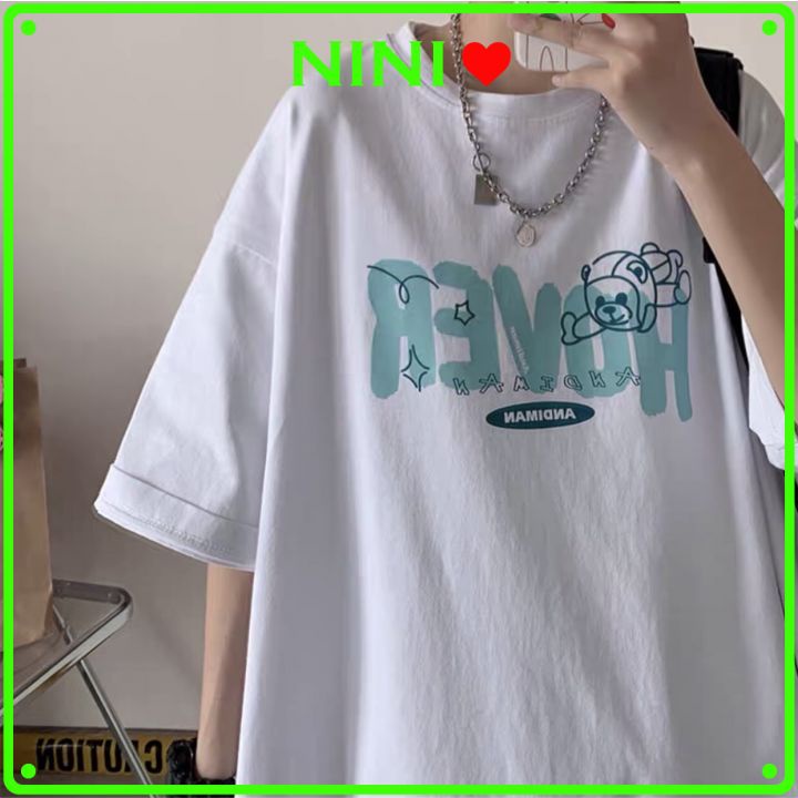 Áo thun tay lỡ nam nữ, áo phông unisex form rộng mát mịn thấm hút mồ hôi in hình GẤU HOVER