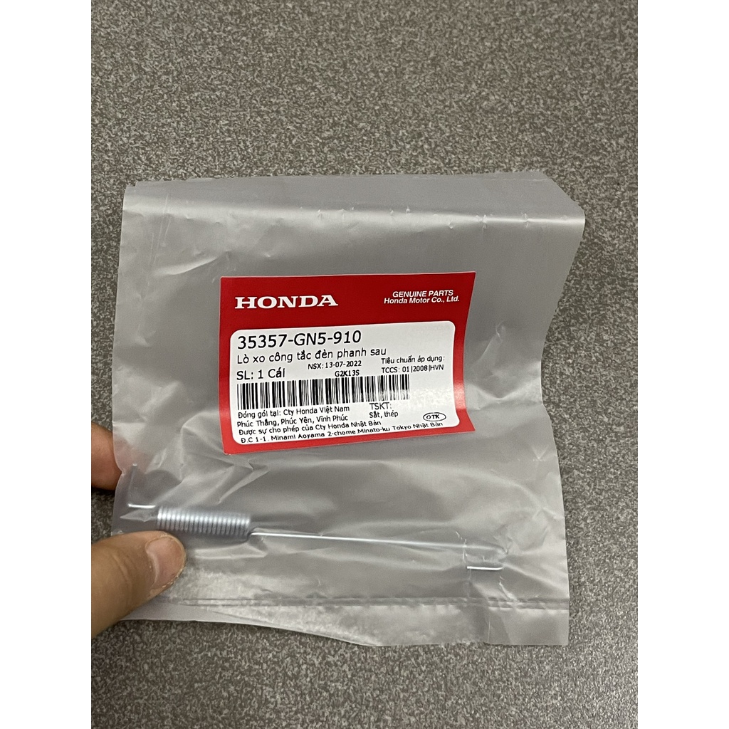 Lò xo công tắc đèn phanh sau xe Wave nhỏ Zx 100 Future 1 Dream Việt 35357GN5910 hàng chính hãng