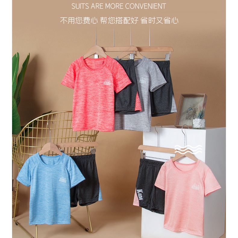 Set Áo Thun Tay Ngắn + Quần Short Thời Trang Mùa Hè Cho Bé