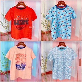 Áo thun tay ngắn bé trai george - xám sọc số, đỏ/awesome, xám đỏ/xe, xanh rêu/máy bay, xanh/cua đỏ