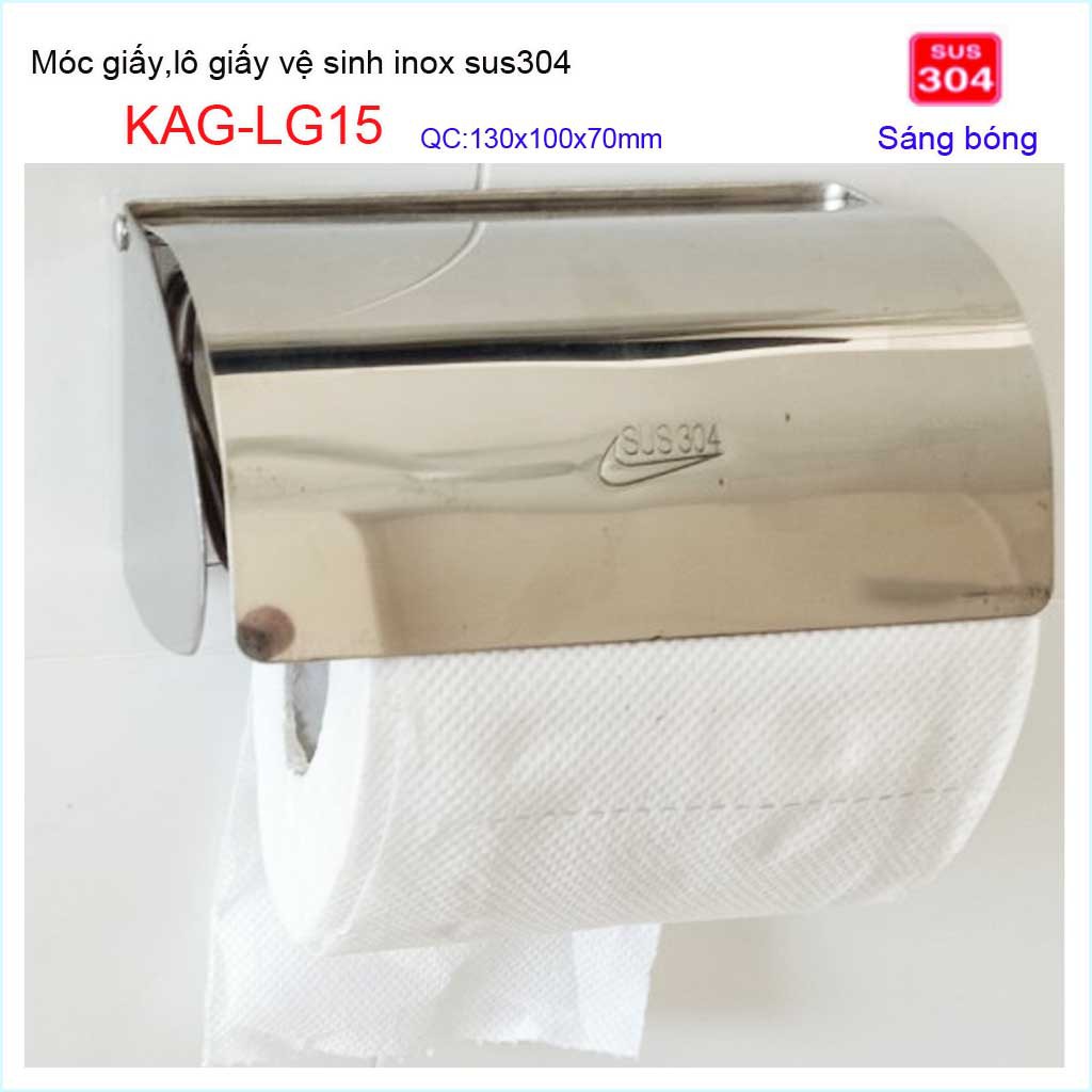 Hộp giấy vệ sinh trong toilet, hộp đựng giấy vệ sinh inox SUS304 KAG-LG15