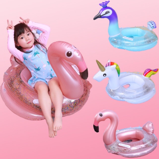 🦄Phao bơi cho bé nhũ óng ánh,phao bơi trẻ em