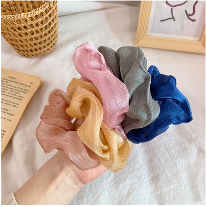 [Mã 151FASHIONSALE1 giảm 10K đơn 50K]Cột tóc,Dây buộc tóc, Scrunchies, Trơn Lấp Lánh