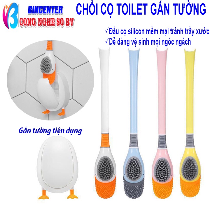 [ MẪU MỚI 2022 ] Chổi Cọ Toilet Gắn Tường - Chổi Cọ Nhà Vệ Sinh Silicon Thông Minh, Cọ Bồn Cầu Cọ Toilet Hình Vịt