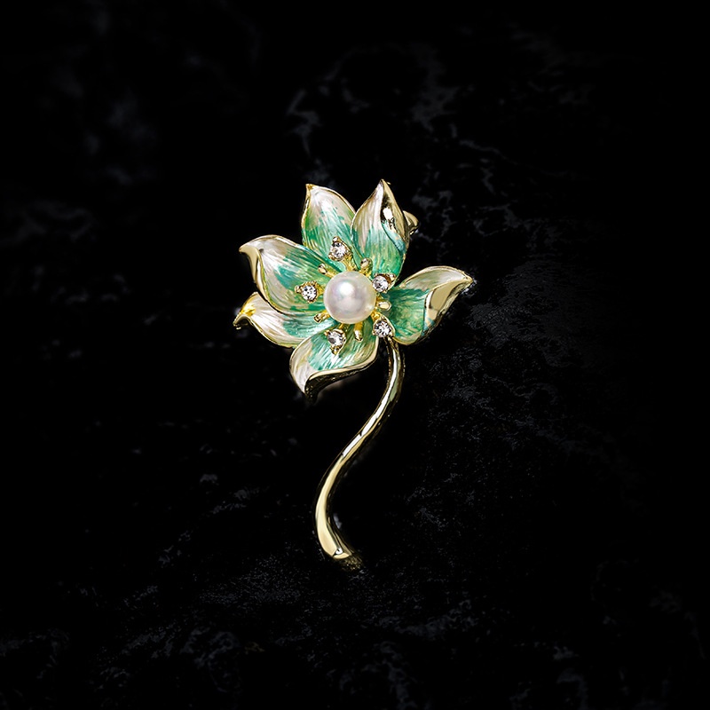 Ghim Cài Áo Hình Hoa Đính Ngọc Trai Thời Trang Cho Nữ