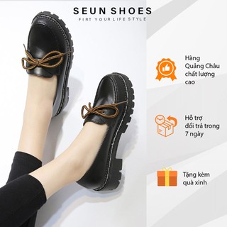 Giày Oxford Nữ Da Vintage Cgo Đế Cao 4,5cm Cá Tính MBS240- Seun Shoes