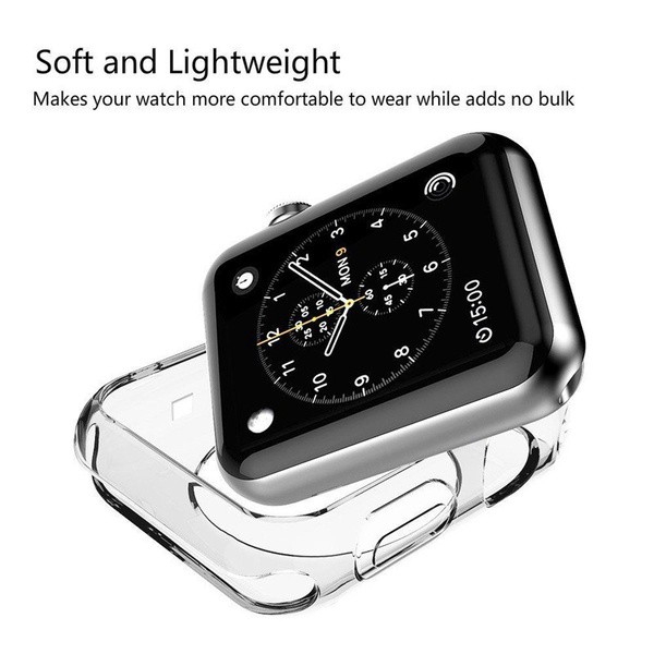 Ốp Silicone Mềm Bảo Vệ Mặt Đồng Hồ Thông Minh Apple Watch Series 4 3 2 1 38/40/42/44mm